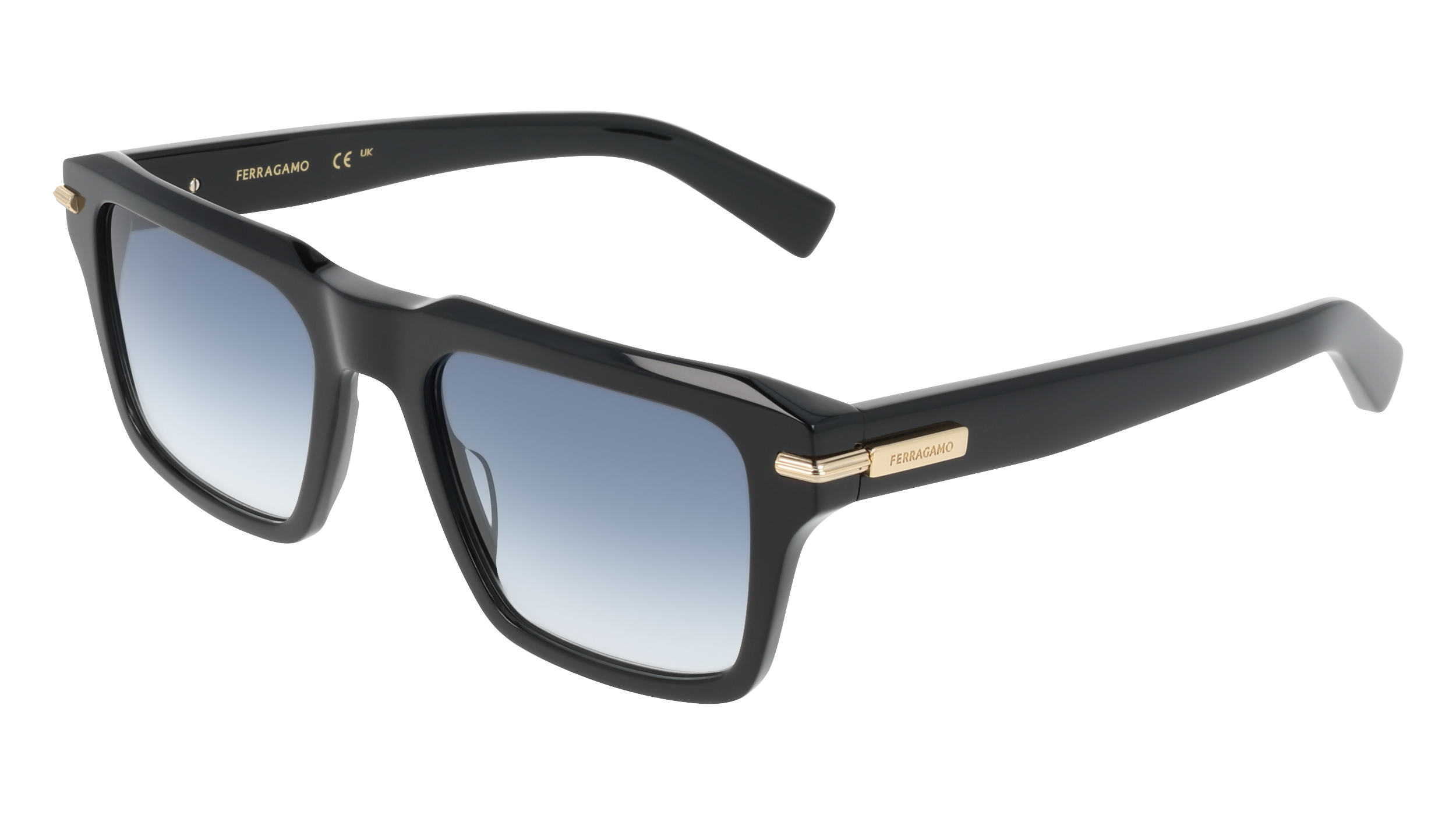 Ferragamo SF2078SLBI 1 - Black/greadient blue Sunglasses