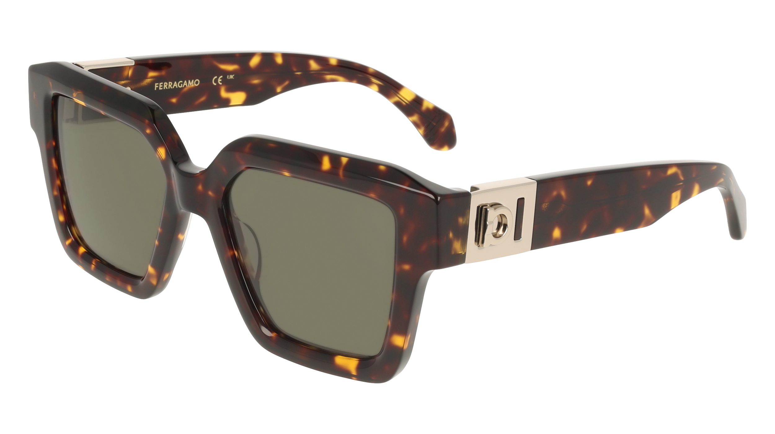 Ferragamo SF2084S 242 - Dark tortoise Sunglasses | LookerOnline