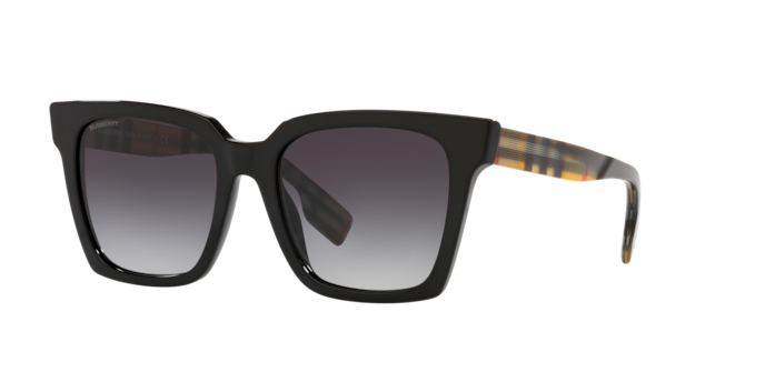 Burberry BE4335 39298G Sunglasses - Black/Grey Burberry Maple BE4335 39298G Sunglasses Women main image 3