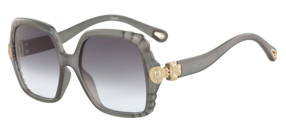 Chloé Gray Vera Sunglasses Chloe Vera Translucent Grey/Dark Grey Gradient Sunglasses main image 4