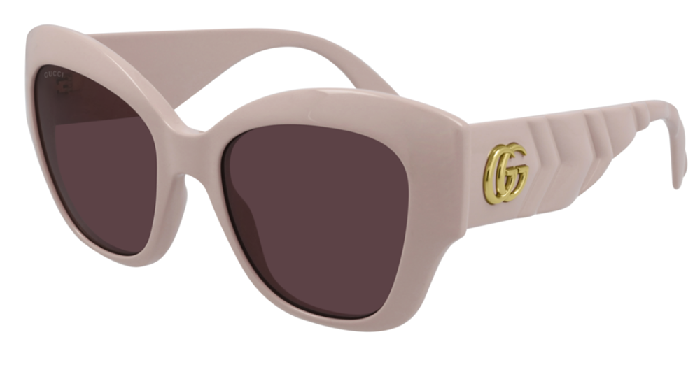Gucci GG0808S 003 Cat Eye Sunglasses - Shiny Pink / Violet Gucci GG0808S 003 Shiny Pink/Violet 53-20-145 Sunglasses New  main image 2