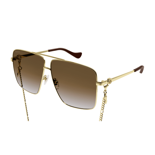 NEW GUCCI SUNGLASSES WOMEN GOLD/BROWN EYEWEAR GUCCI GG1087S 002 573518_1643039872979.jpg main image 3