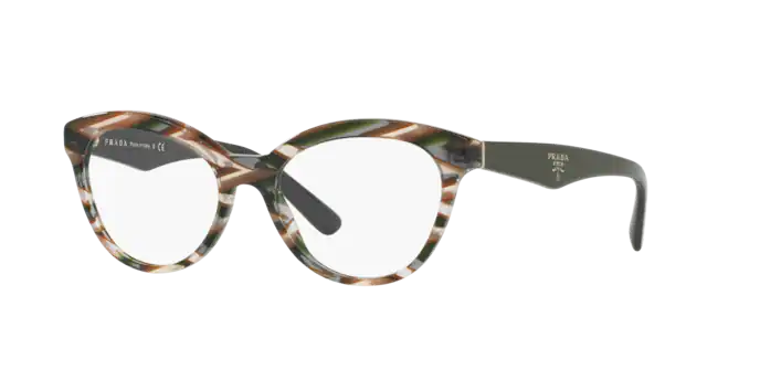Prada PR 11RV VAO1O1 Eyeglasses Sheaves Grey Brown for Woman