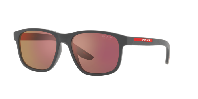 Prada Linea Rossa PS 06YS UFK10A Sunglasses Grey Rubber for Man