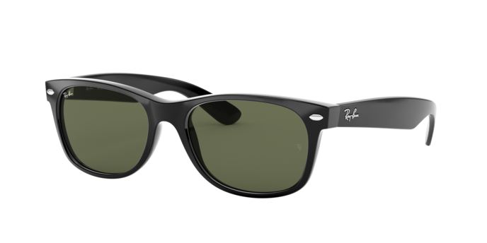 小物 Ray-Ban NEW WAYFARER RB2132-F 901/BF Ray-Ban New Wayfarer RB2132 901 Black Sunglasses for Men and Women