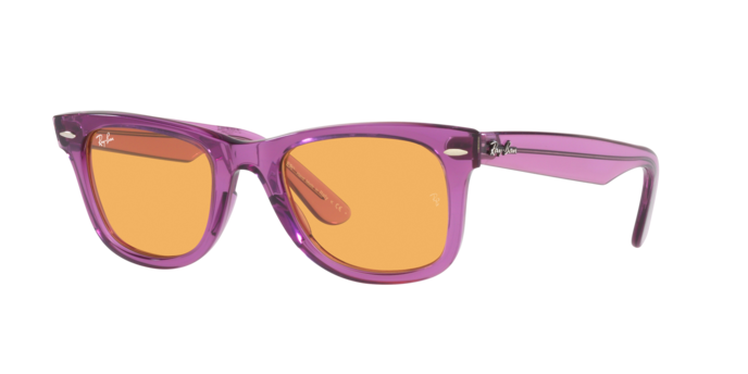 Ray-Ban Wayfarer RB2140 661313 Transparent Violet Sunglasses for