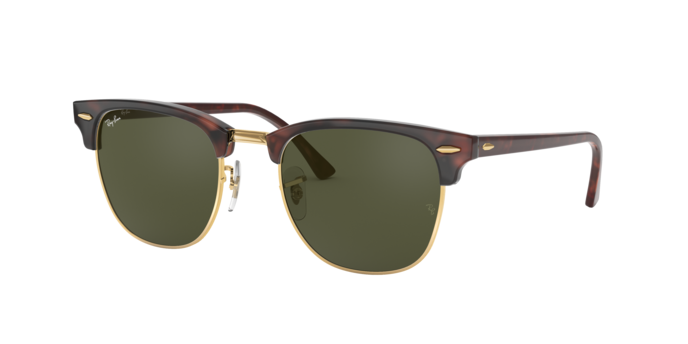 Ray-Ban Clubmaster Low Bridge Fit RB3016F W0366 Tortoise On Gold 