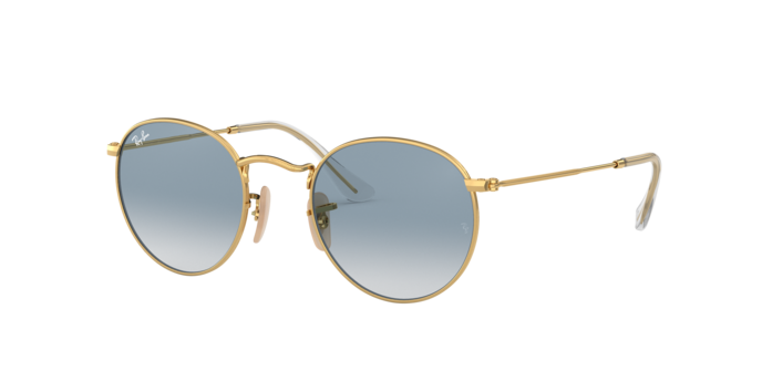 Ray-Ban Round Metal RB3447N 001/3F Arista Gold Sunglasses for Man