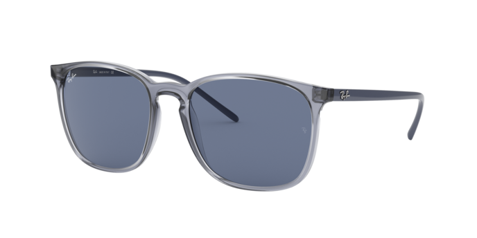 Ray-Ban RB4387 639980 Transparent Blue Sunglasses for Men  display picture 2