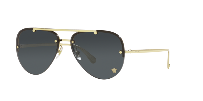Versace ve2231 women’s Sunglasses in Black and Gold Amazon.com: Versace VE2231 60mm Non-Polarized Aviator  main image 2