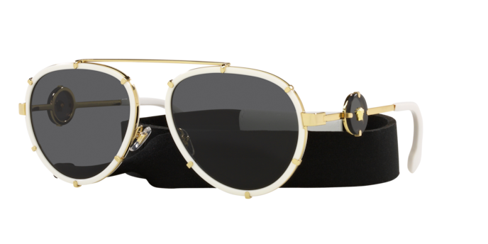 Versace VE2232 147187 White Sunglasses for Woman – LookerOnline display picture 3