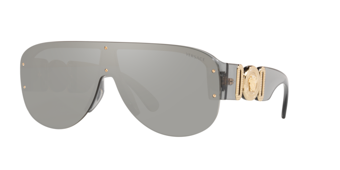 Versace VE4391 311/6G Transparent Grey Sunglasses for Man  display picture 3