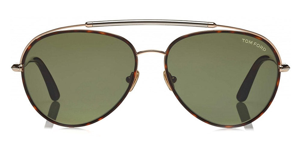 TOM FORD Curtis FT0748 52N Sunglasses Tom Ford CURTIS FT 0748 Dark Havana/Green (52N) Sunglasses  main image 4