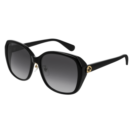 Gucci GG0371SK 003 57 Injection Ladies Sunglasses Gucci Injection Grey Gradient Round Ladies Sunglasses  main image 4