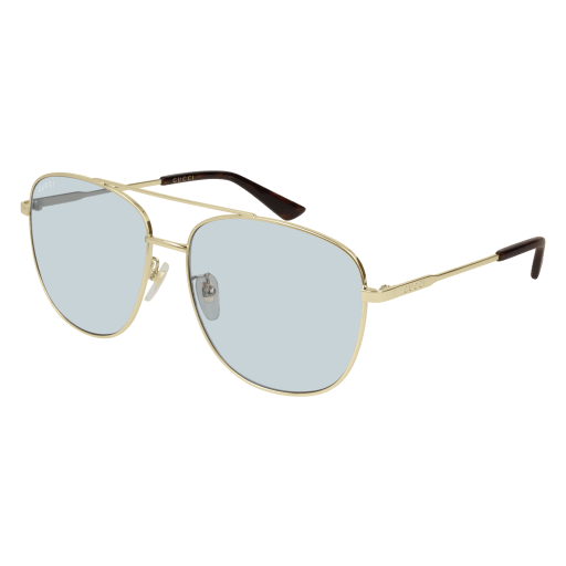 NEW GUCCI SUNGLASSES GUCCI GOLD/LIGHT BLUE GRADIENT EYEWEAR Gucci GG1221 002 Sunglasses Gold/Horn Custom Blue Gradient w  main image 3