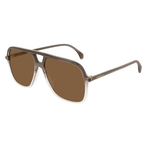 Gucci GG0545S 005 Men\'s Sunglasses 58/15/145 - Brown/Brown Lens Gucci Brown Pilot Men main image 2