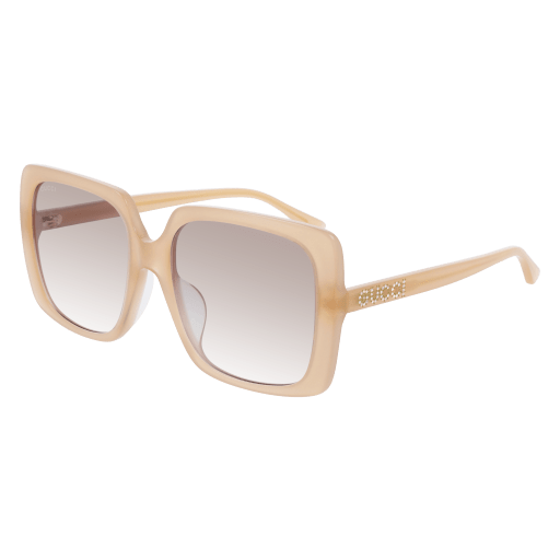 Gucci GG0728SA Sunglasses Gucci GG0728SA Asian Fit 001 Oversized Black Sunglasses  main image 3