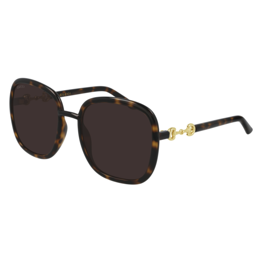 NEW GUCCI GG0893S 002 SQUARE HAVANA BROWN SUNGLASSES GUCCI Gucci GG0893S-002-57 57mm New Sunglasses - Walmart.com main image 2
