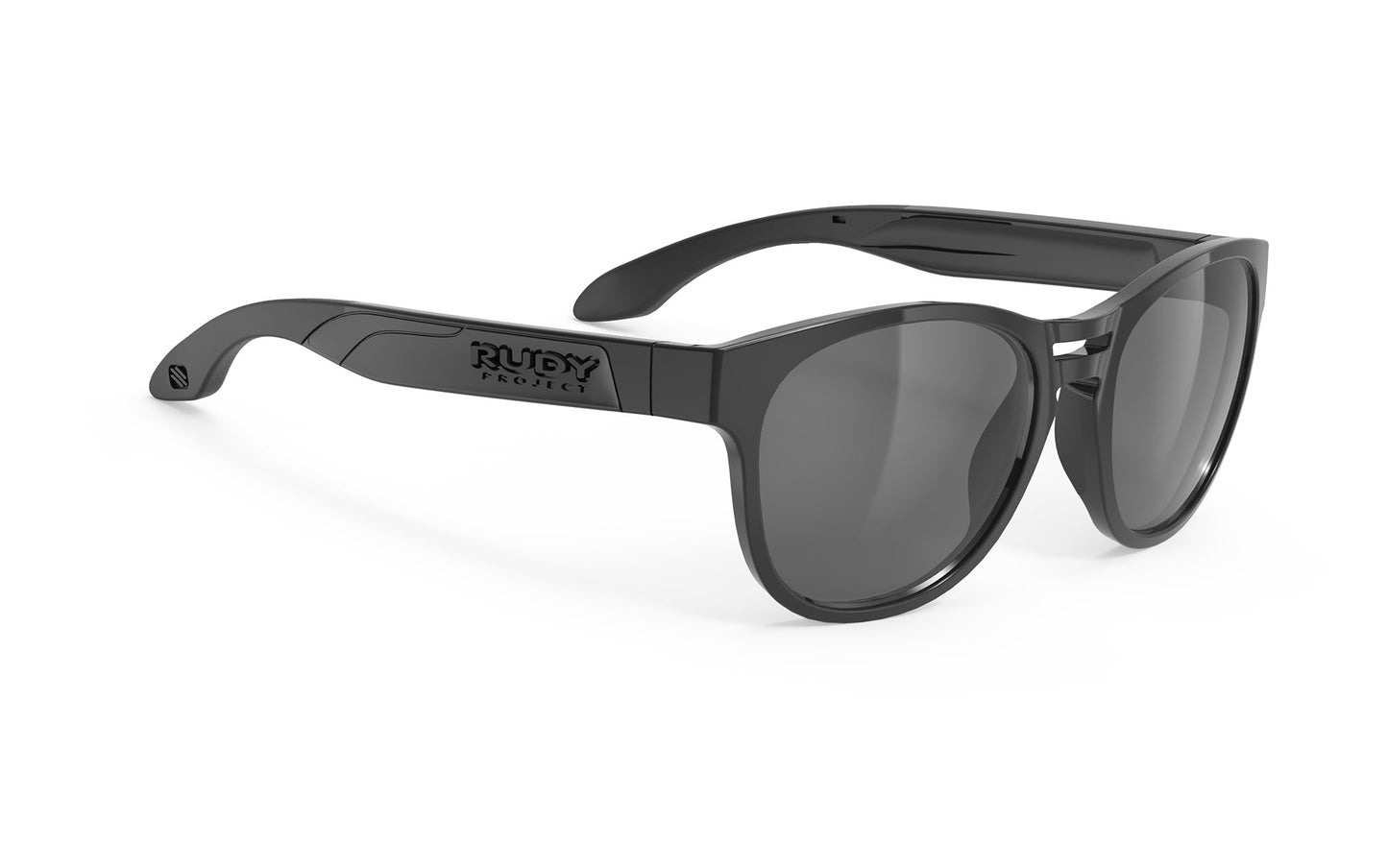 Rudy Project Spinair 56 Black Gloss - Rp Optics Smoke Black Sunglasses
