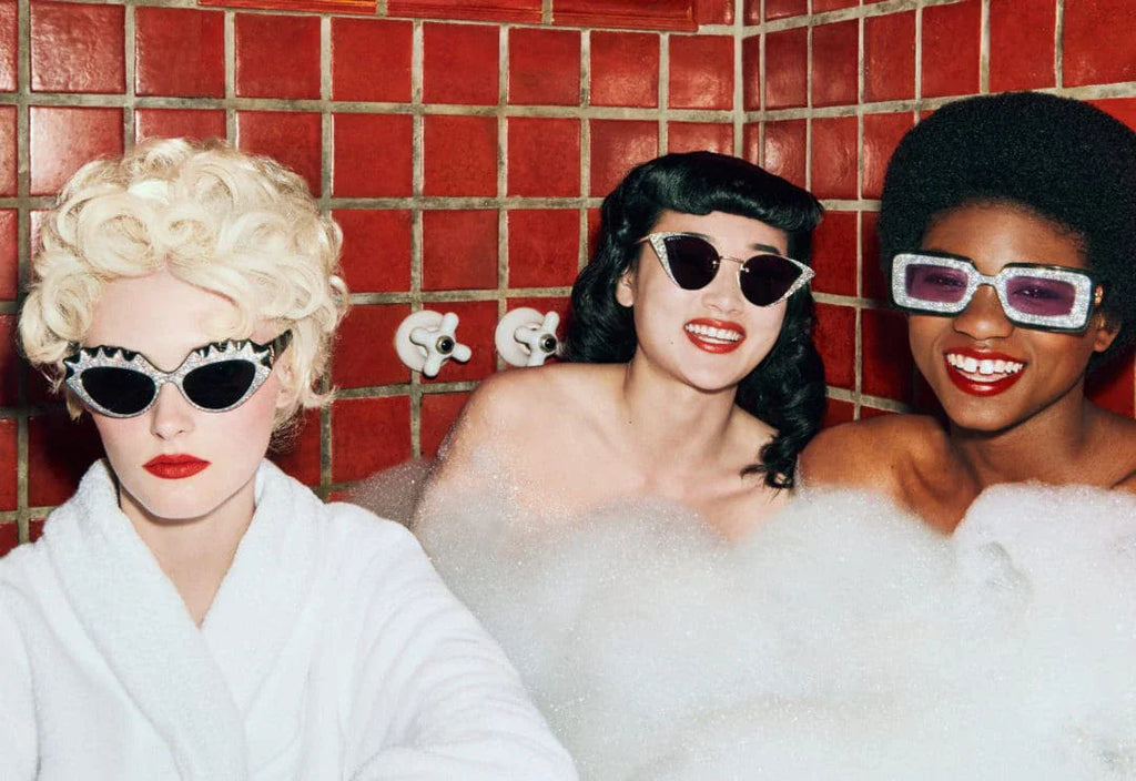 Gucci frames with rhinestones on sale