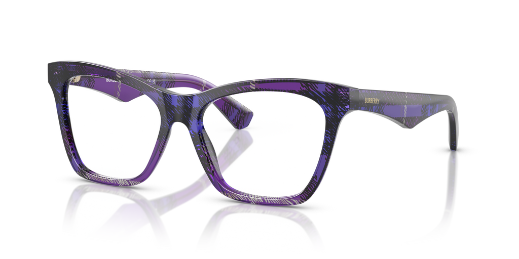 Burberry BE2416 4113 Check Violet Eyeglasses for Woman