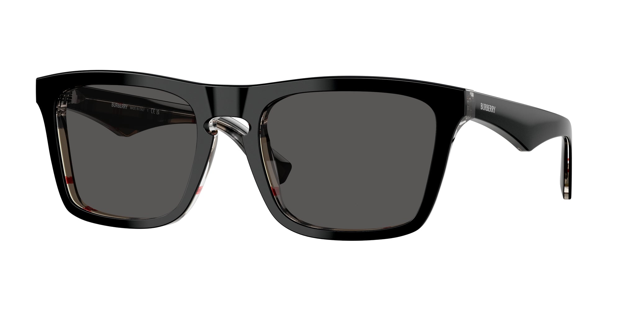 Burberry BE4434 412187 Top Black On Vintage Check Sunglasses for