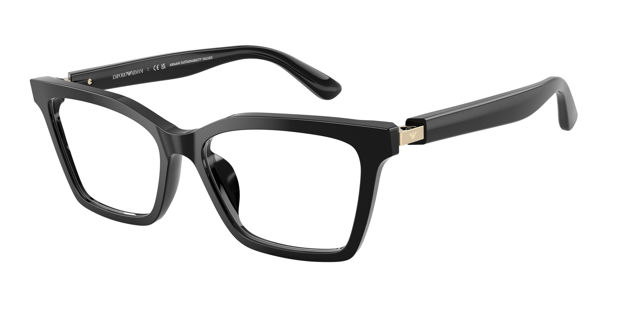 Emporio Armani EA3257 5017 Eyeglasses Shiny Black for Man