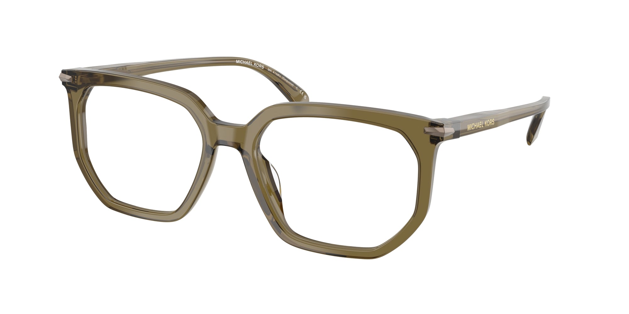 Michael Kors Sequoia MK4158U 4012 Olive Transparent Eyeglasses for