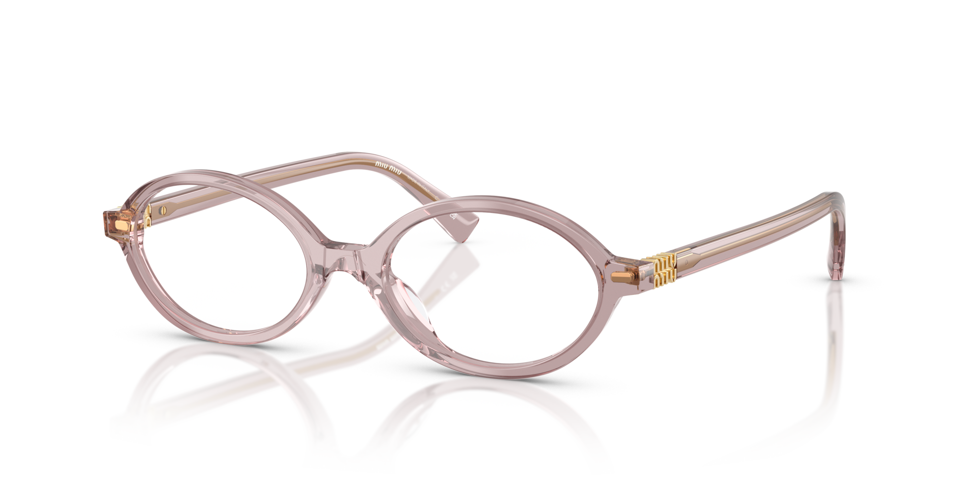 Miu Miu MU 01XV 12W1O1 Mauve Transparent Eyeglasses for Woman