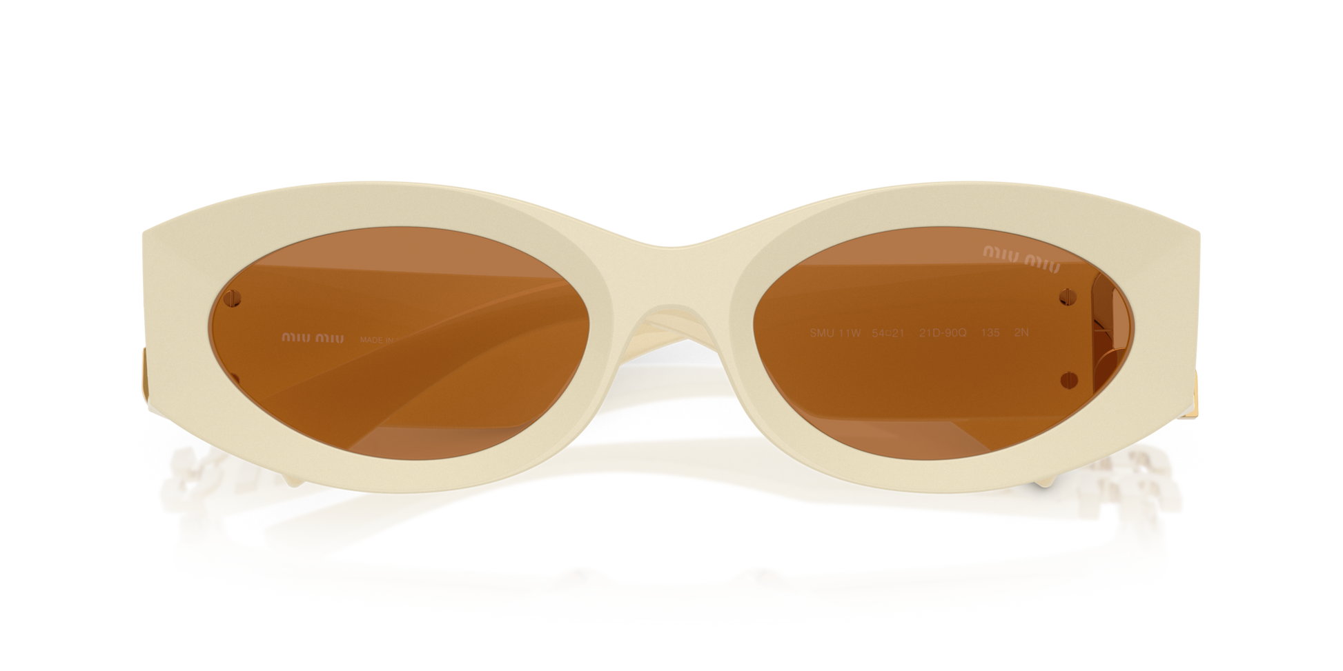 Miu Miu MU 11WS 21D90Q Milk Sunglasses for Woman - LookerOnline Miu Miu MU 11WS 21D90Q Milk Sunglasses for Woman - LookerOnline