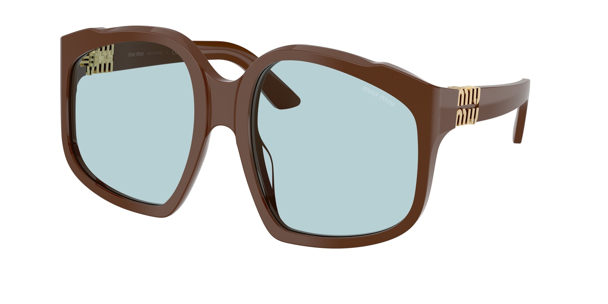Miu Miu MU A07S 24D20R Chocolate Sunglasses for Woman - LookerOnline