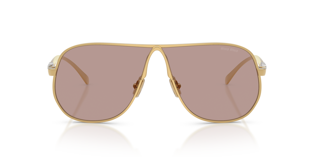 Miu Miu MU A56S 5AK20I Gold Sunglasses for Woman - LookerOnline