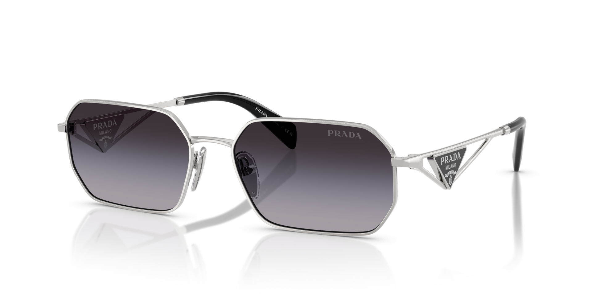 Prada PR A51S 1BC90A Sunglasses Silver for Woman – LookerOnline Prada PR A51S 1BC90A Sunglasses Silver for Woman – LookerOnline