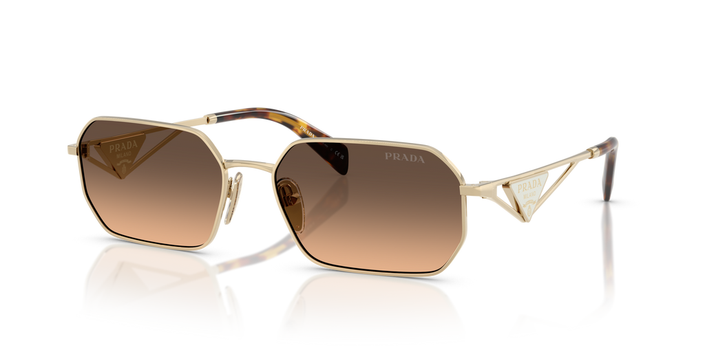 Prada PR A51S ZVN50C Sunglasses Pale Gold for Woman - LookerOnline