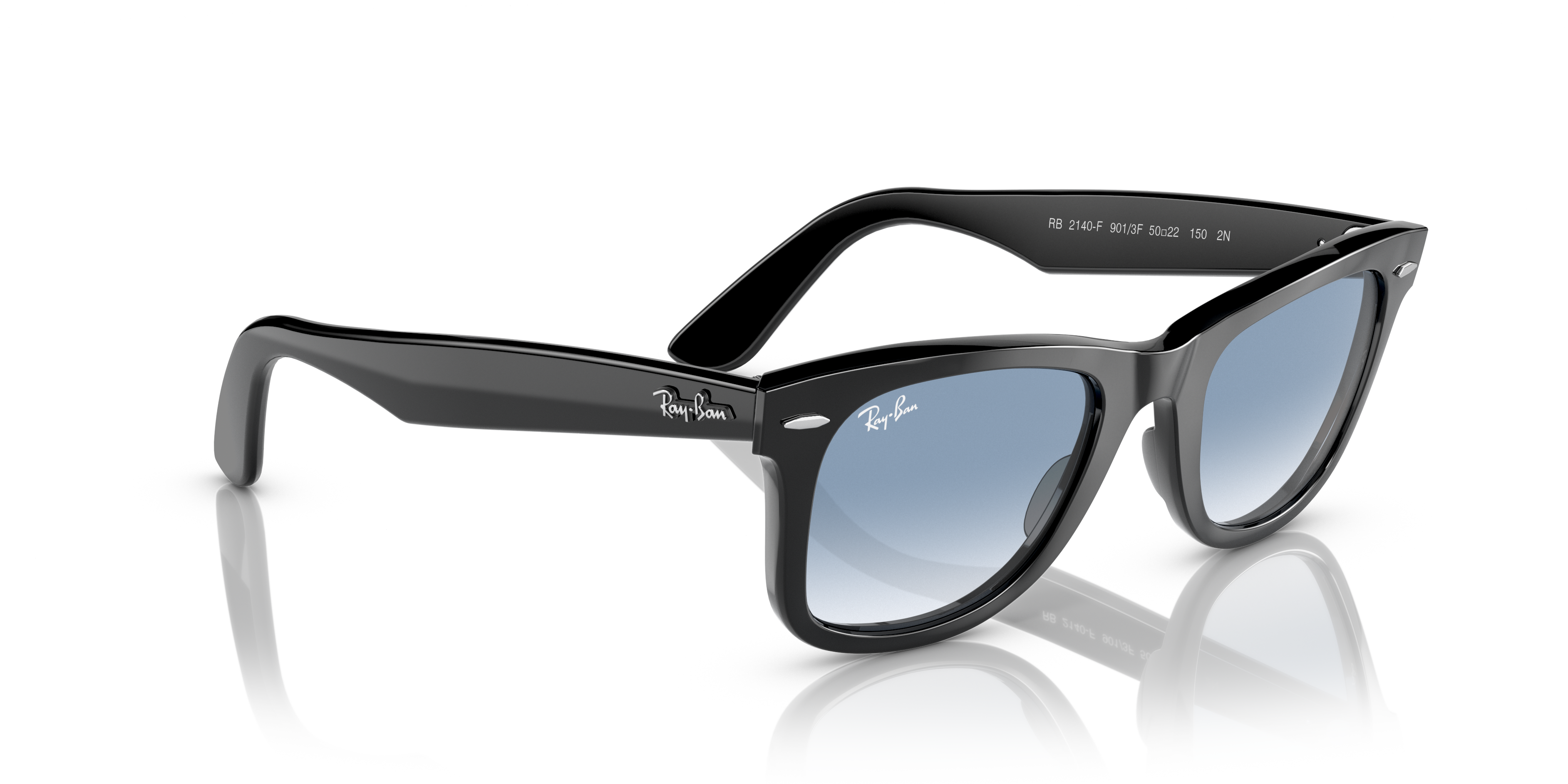Ray-Ban Wayfarer RB2140F 901/3F Black Sunglasses for Men and Ray-Ban Wayfarer RB2140F 901/3F Black Sunglasses for Men and