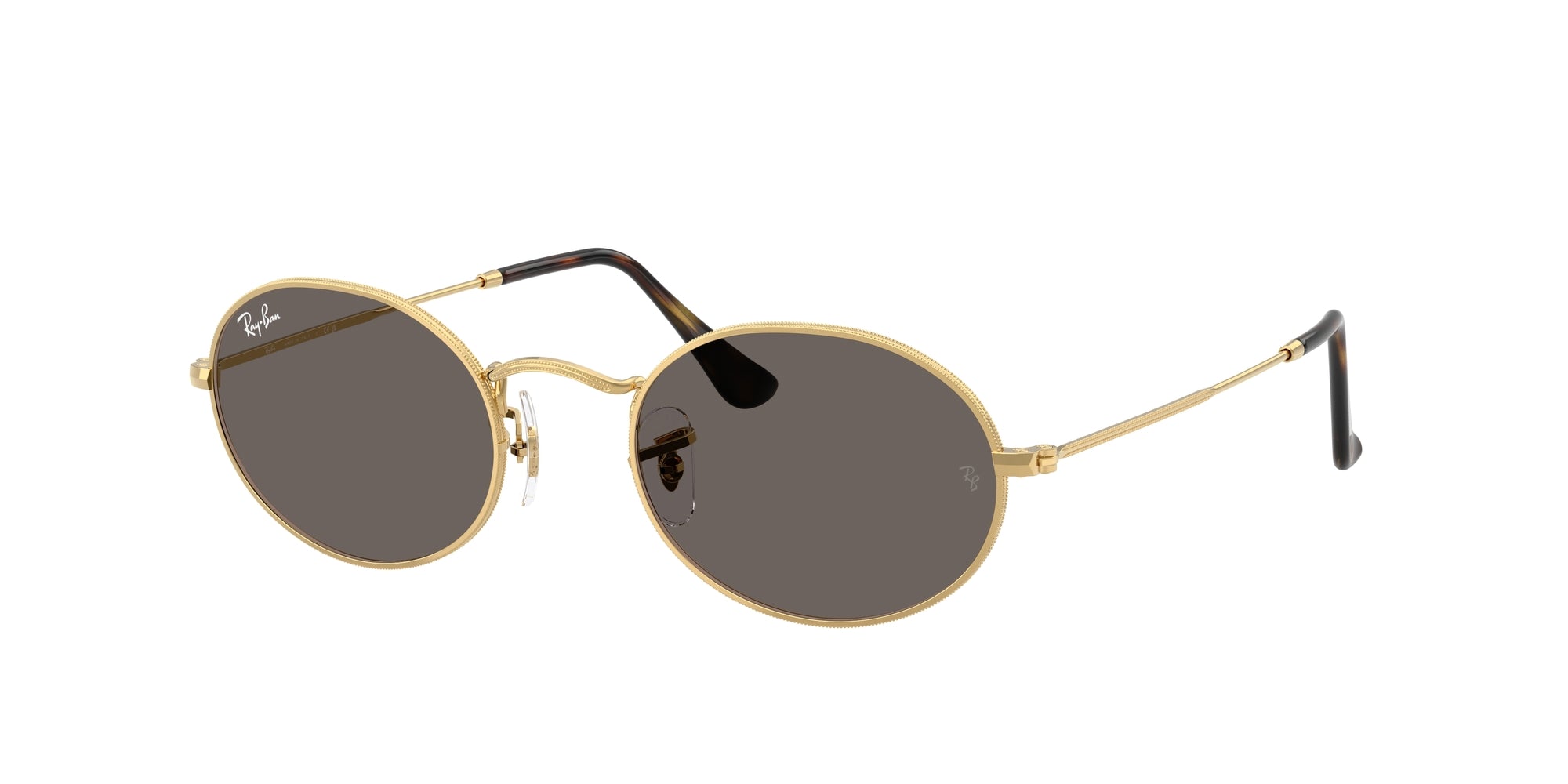 Ray-Ban RB3547-N 001 サングラス Ray-Ban Oval RB3547N 001/B1 Arista Gold Sunglasses for Men and