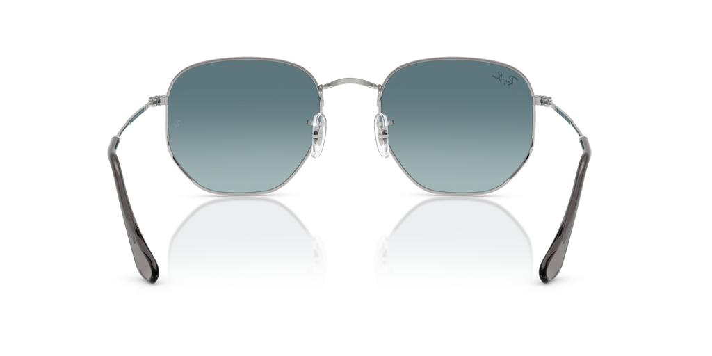 ロバート・リン・ネルソン インディアンス・マイン・オー・エクスプレイン Ray-Ban Hexagonal RB3548N 003/3M Silver Sunglasses for Men and