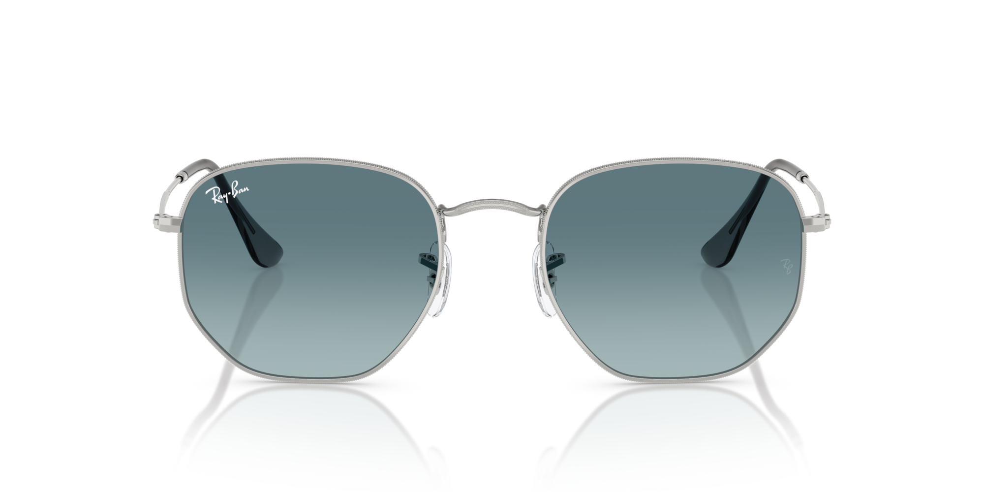 Ray-Ban Hexagonal RB3548N 003/3M Silver Sunglasses for Men and Ray-Ban Hexagonal RB3548N 003/3M Silver Sunglasses for Men and