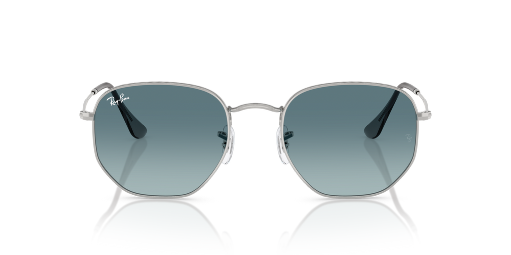 Ray-Ban Hexagonal RB3548N 003/3M Silver Sunglasses for Men and