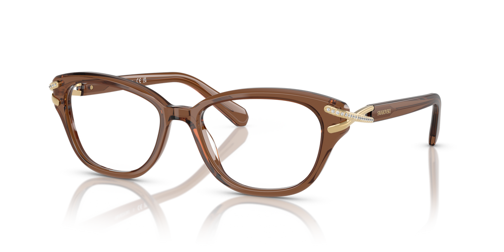 Swarovski SK2032 1067 Transparent Brown Eyeglasses for Woman 