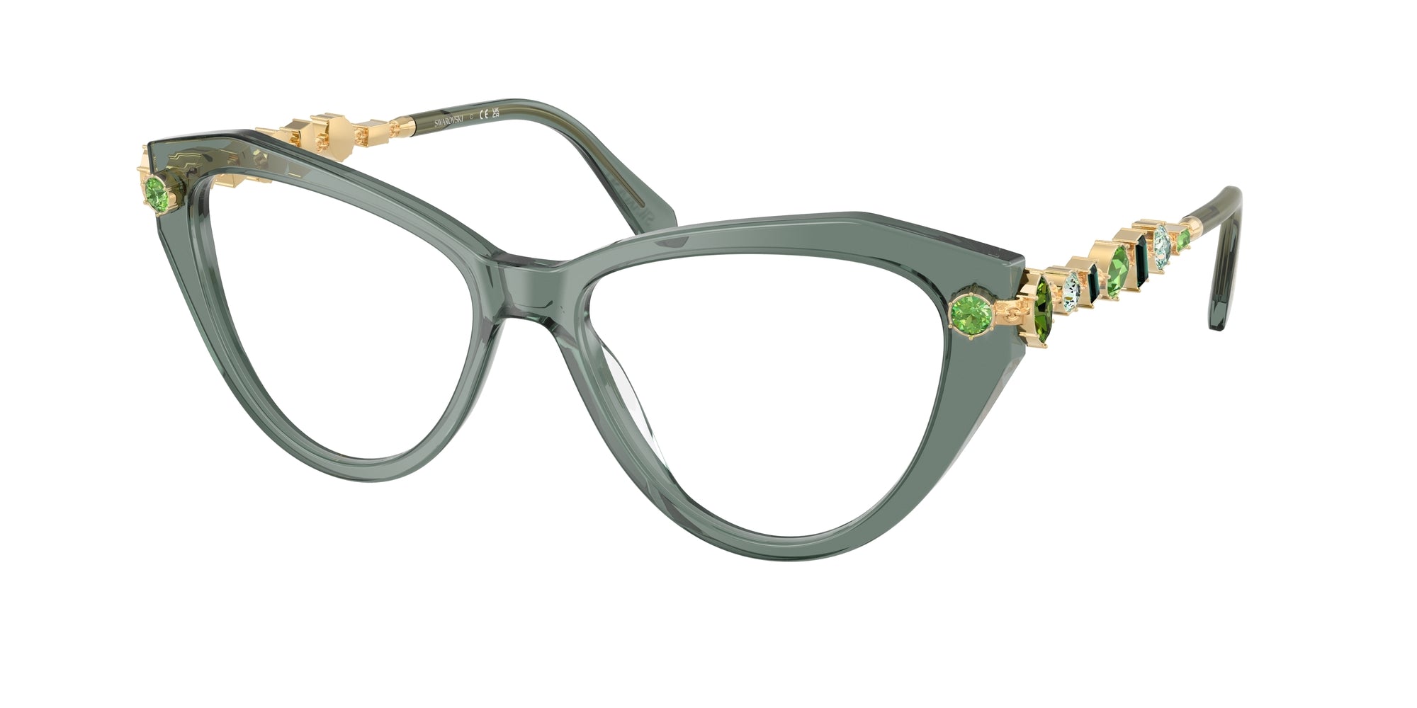 Swarovski SK2047 1043 Transparent Green Eyeglasses for Woman