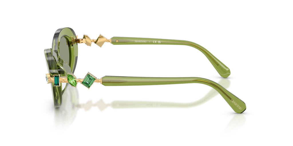 Swarovski SK6042 3002/2 Transparent Green Sunglasses for Woman