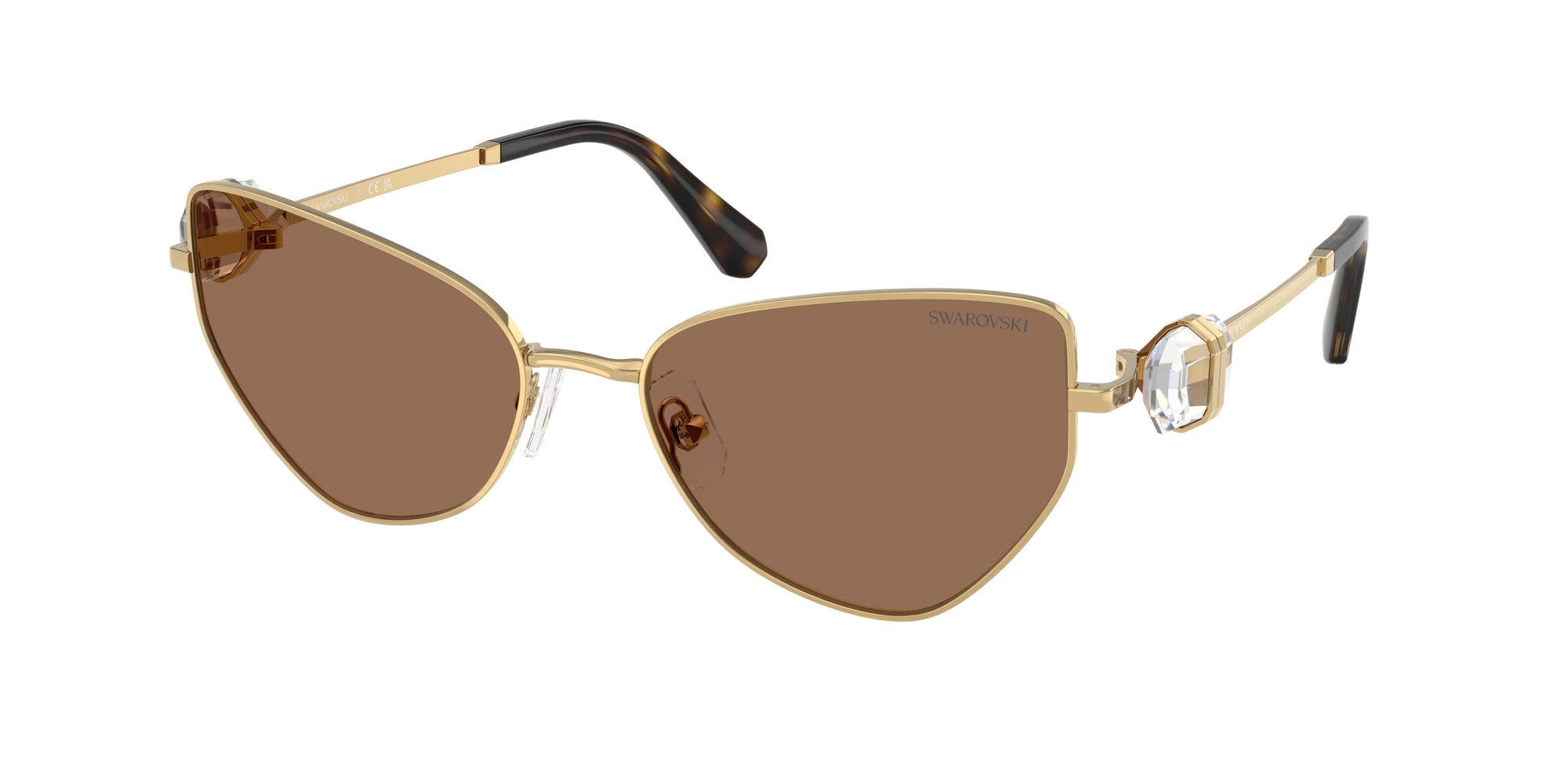 Swarovski SK7003 400473 Gold Sunglasses for Woman - LookerOnline