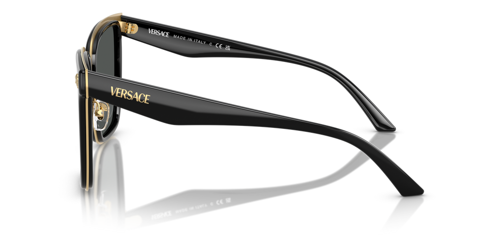 NEW VERSACE VE2278D GB1/87 BLACK WOMEN SUNGLASSES MOD 2278D GB1/87 Versace VE2278D GB1/87 Black Sunglasses for Woman – LookerOnline main image 3
