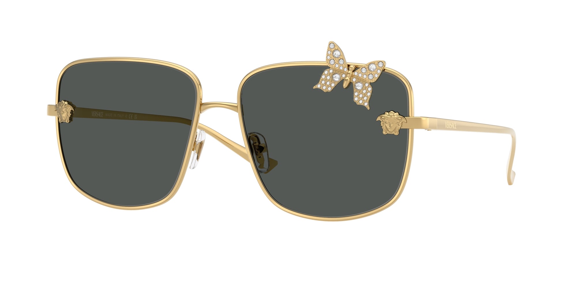 【かわいいウサギ】VERSACE サングラス Versace VE2282 100287 Gold Sunglasses for Woman - LookerOnline