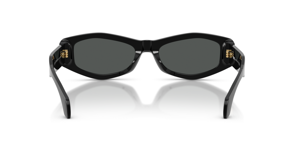 Versace Women Sunglasses Black Dark Grey Rectangle VE4487 GB1/87 NEW AUTHENTIC Versace Dark Grey Geometric Ladies Sunglasses VE4487 GB1/87  main image 2