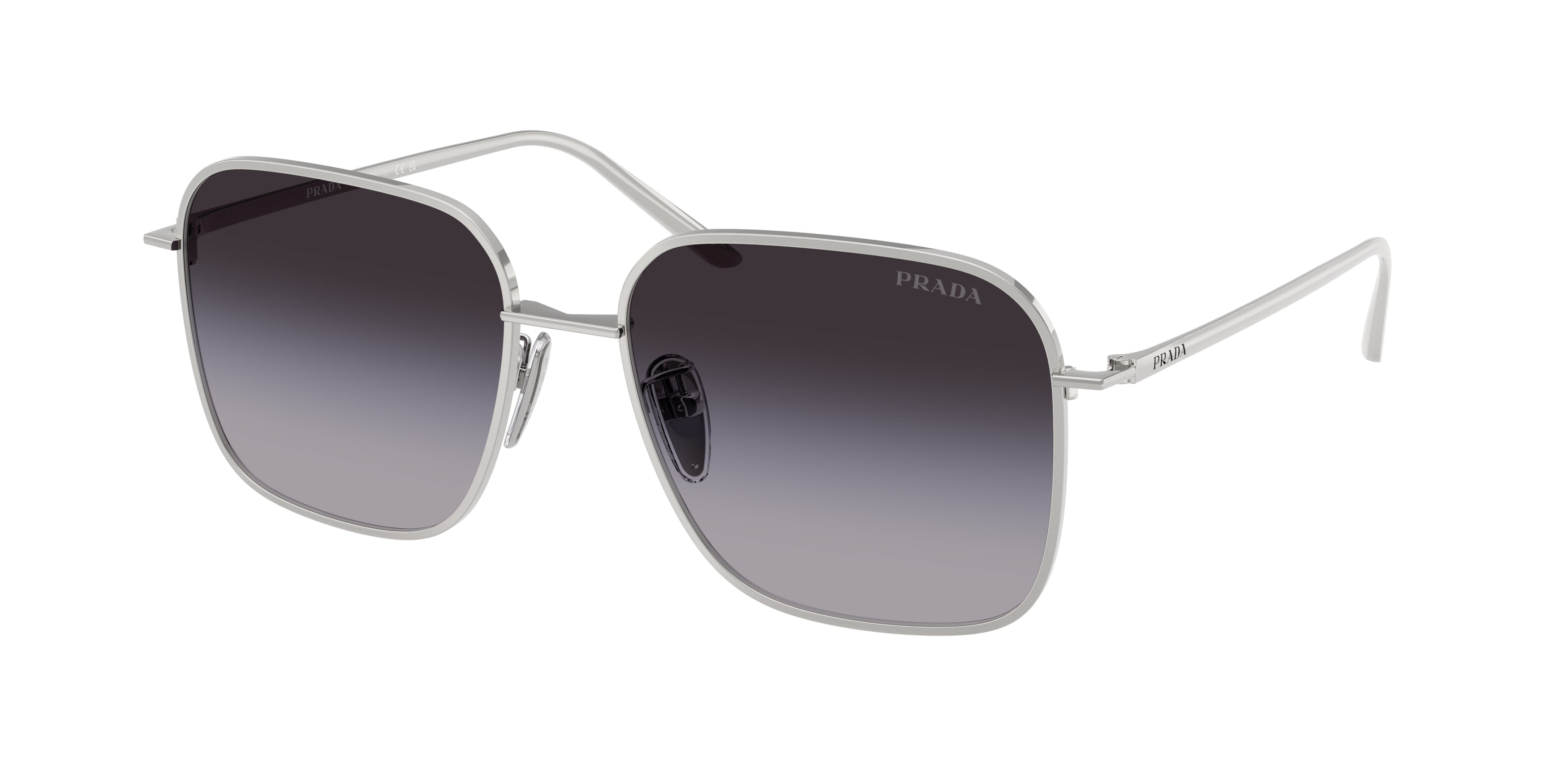 Prada PR A51S 1BC90A Sunglasses Silver for Woman - LookerOnline