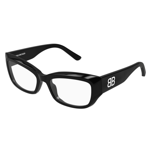 メガネ BALENCIAGA Balenciaga - BB0326O - 001 black black transpare Balenciaga BB0326O 001 - Black Eyeglasses for Woman