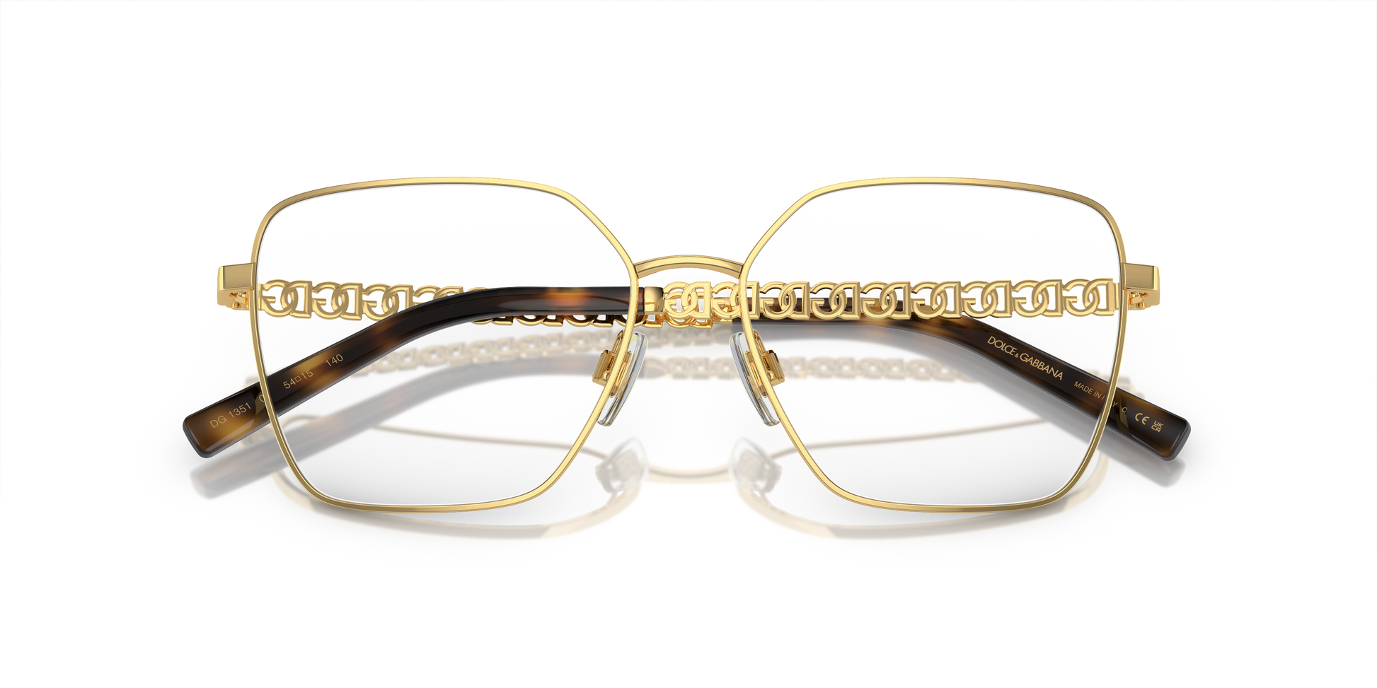 Dolce & Gabbana DG1351 02 Gold Eyeglasses for Woman Dolce & Gabbana DG1351 02 Gold Eyeglasses for Woman