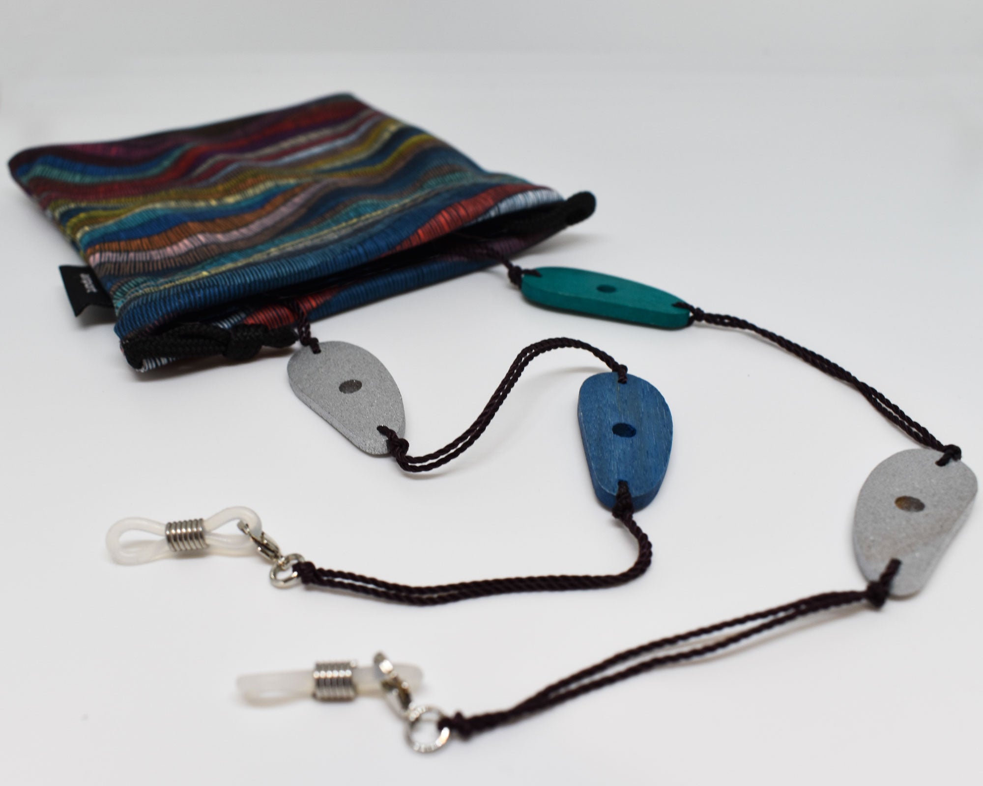 Wooden Chain - Blue Oval | Accessories | LookerOnline